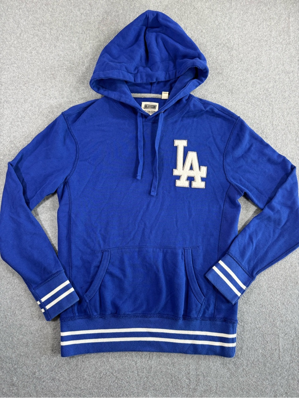 LA Logo Royal Blue Hooded Pullover Sweatshirt